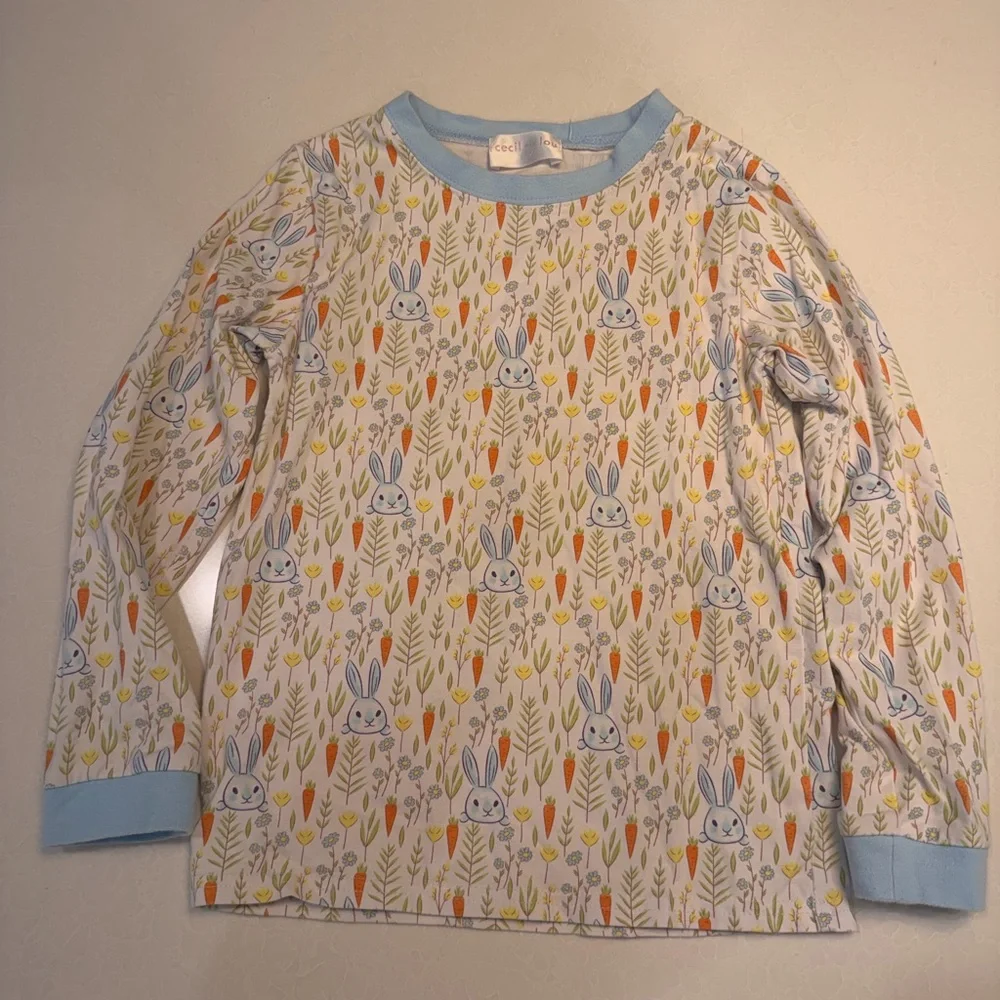 Cecil and Lou Easter Bunny Print Pajamas size 7! Excellent condition! - Picture 2 of 6
